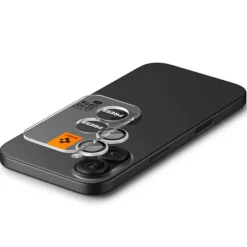 OSŁONA APARATU SPIGEN IPHONE 16 / 16 PLUS / 17 OPTIK PRO GLAS.TR ”EZ FIT” CAMERA PROTECTOR 2-PACK SILVER