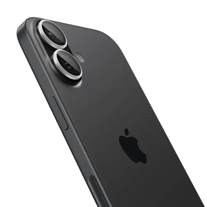OSŁONA APARATU SPIGEN IPHONE 16 / 16 PLUS / 17 OPTIK PRO GLAS.TR ”EZ FIT” CAMERA PROTECTOR 2-PACK SILVER