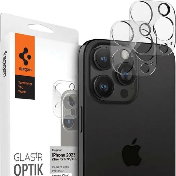 OSŁONA APARATU SPIGEN IPHONE 14 PRO / PRO MAX / 15 PRO / 15 PRO MAX / 16 PRO / 16 PRO MAX OPTIK.TR 2-PACK CRYSTAL CLEAR