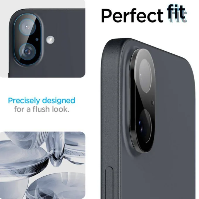 OSŁONA APARATU SPIGEN OPTIK GLAS.TR CAMERA PROTECTOR 2-PACK IPHONE 16 / 16 PLUS BLACK