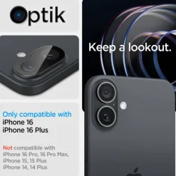 OSŁONA APARATU SPIGEN OPTIK GLAS.TR CAMERA PROTECTOR 2-PACK IPHONE 16 / 16 PLUS BLACK