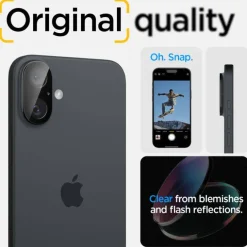 OSŁONA APARATU SPIGEN OPTIK GLAS.TR CAMERA PROTECTOR 2-PACK IPHONE 16 / 16 PLUS BLACK