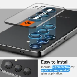 Osłona Aparatu Spigen Optik.tr ”ez Fit” Camera Protector 2-pack Samsung Galaxy S24+ Plus Black