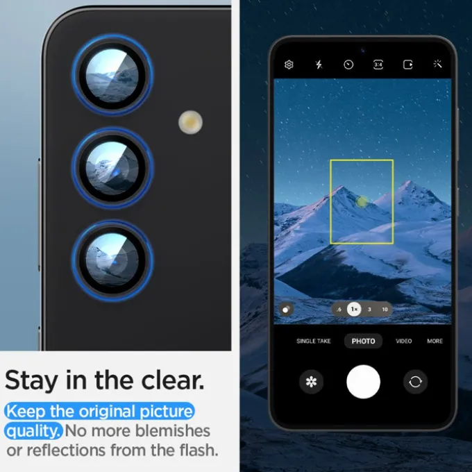 Osłona Aparatu Spigen Optik.tr ”ez Fit” Camera Protector 2-pack Samsung Galaxy S24+ Plus Black
