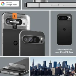 OSŁONA APARATU SPIGEN OPTIK.TR ”EZ FIT” CAMERA PROTECTOR 2-PACK GOOGLE PIXEL 9 PRO CRYSTAL CLEAR