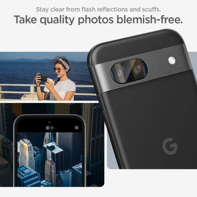 OSŁONA APARATU SPIGEN OPTIK.TR ”EZ FIT” CAMERA PROTECTOR 2-PACK GOOGLE PIXEL 8A CLEAR