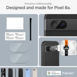 OSŁONA APARATU SPIGEN OPTIK.TR ”EZ FIT” CAMERA PROTECTOR 2-PACK GOOGLE PIXEL 8A CLEAR