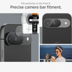 OSŁONA APARATU SPIGEN OPTIK.TR ”EZ FIT” CAMERA PROTECTOR 2-PACK GOOGLE PIXEL 9 CRYSTAL CLEAR