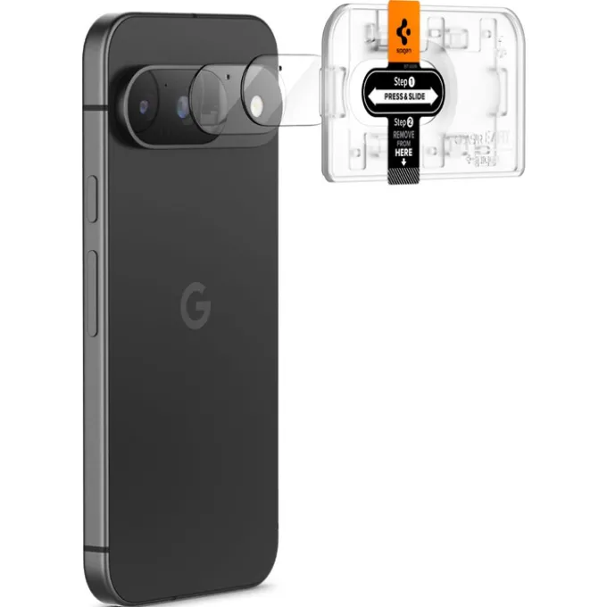 OSŁONA APARATU SPIGEN OPTIK.TR ”EZ FIT” CAMERA PROTECTOR 2-PACK GOOGLE PIXEL 9 CRYSTAL CLEAR