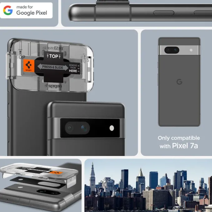 Osłona Aparatu Spigen Optik.tr ”ez Fit” Camera Protector 2-pack Google Pixel 7A Black