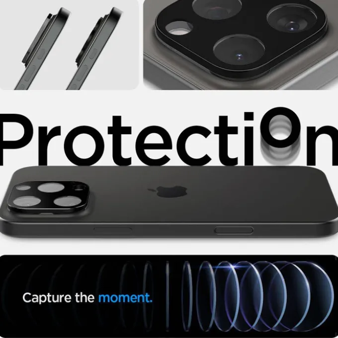 Osłona Aparatu Spigen Optik.tr Camera Protector 2-pack iPhone 14 Pro / 14 Pro Max / 15 Pro / 15 Pro Max Black