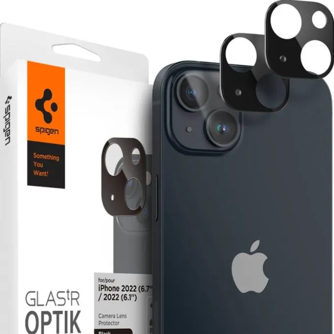 Osłona Aparatu Spigen Optik.tr Camera Protector 2-pack iPhone 14 / 14 Plus Black