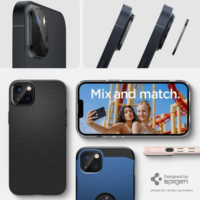 Osłona Aparatu Spigen Optik.tr Camera Protector 2-pack iPhone 14 / 14 Plus Black