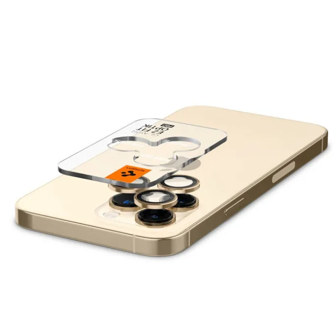 Osłona Aparatu Spigen Optik.tr ”ez Fit” Camera Protector 2-pack iPhone 14 Pro / 14 Pro Max Gold