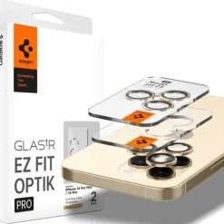 Osłona Aparatu Spigen Optik.tr ”ez Fit” Camera Protector 2-pack iPhone 14 Pro / 14 Pro Max Gold