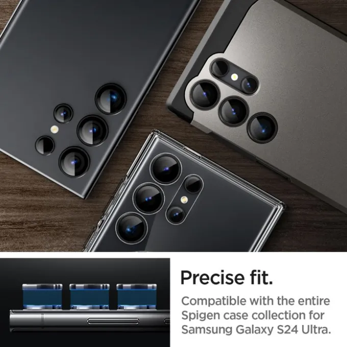 Osłona Aparatu Spigen Optik.tr ”ez Fit” Camera Protector 2-pack Samsung Galaxy S24 Ultra Black