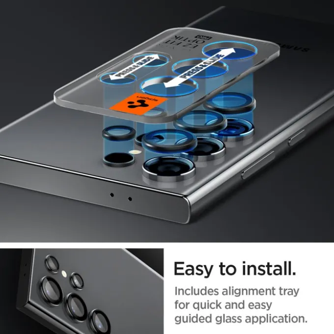 Osłona Aparatu Spigen Optik.tr ”ez Fit” Camera Protector 2-pack Samsung Galaxy S24 Ultra Black