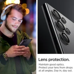 Osłona Aparatu Spigen Optik.tr ”ez Fit” Camera Protector 2-pack Samsung Galaxy S24 Ultra Black