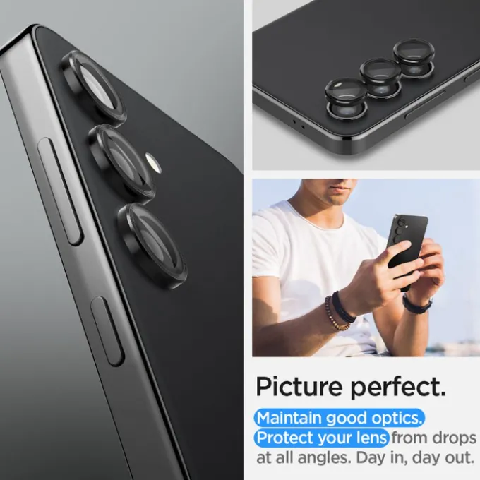 Osłona Aparatu Spigen Optik.tr ”ez Fit” Camera Protector 2-pack Galaxy S24 / S23 / S23 Plus Black