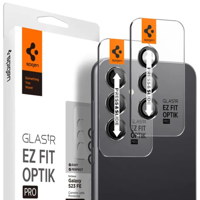 Osłona Aparatu Spigen Optik.tr ”ez Fit” Camera Protector 2-pack Galaxy S23 Fe Black