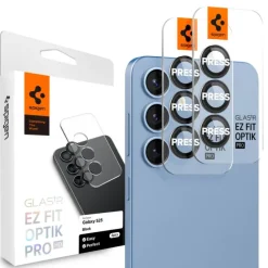OSŁONA APARATU SPIGEN SAMSUNG GALAXY S25 OPTIK PRO GLAS.TR ”EZ FIT” CAMERA PROTECTOR 2-PACK CZARNA