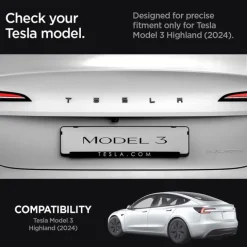 OSŁONA NA LOGO ZNACZEK SPIGEN TESLA MODEL 3 2024 REAR EMBLEM LOGO FULL COVER CARBON