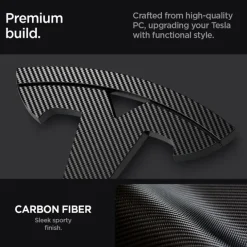 OSŁONA NA PRZEDNIE LOGO ZNACZEK SPIGEN TESLA MODEL 3 2024 FRONT EMBLEM LOGO FULL COVER CARBON