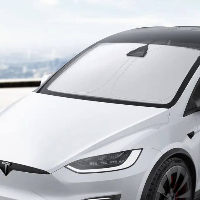 OSŁONA PRZECIWSŁONECZNA SPIGEN TESLA MODEL X CAR FRONT WINDSHIELD SUNSHADE BLACK