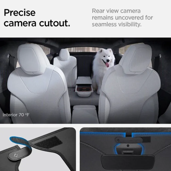 OSŁONA PRZECIWSŁONECZNA SPIGEN TESLA MODEL S CAR FRONT WINDSHIELD SUNSHADE BLACK