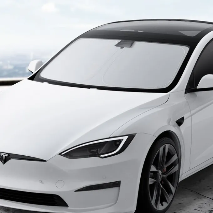 OSŁONA PRZECIWSŁONECZNA SPIGEN TESLA MODEL S CAR FRONT WINDSHIELD SUNSHADE BLACK