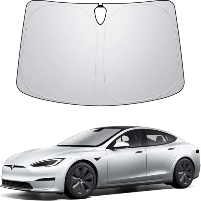 OSŁONA PRZECIWSŁONECZNA SPIGEN TESLA MODEL S CAR FRONT WINDSHIELD SUNSHADE BLACK