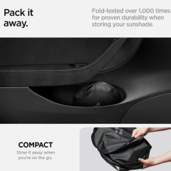 OSŁONA PRZECIWSŁONECZNA SPIGEN TESLA MODEL S CAR FRONT WINDSHIELD SUNSHADE BLACK