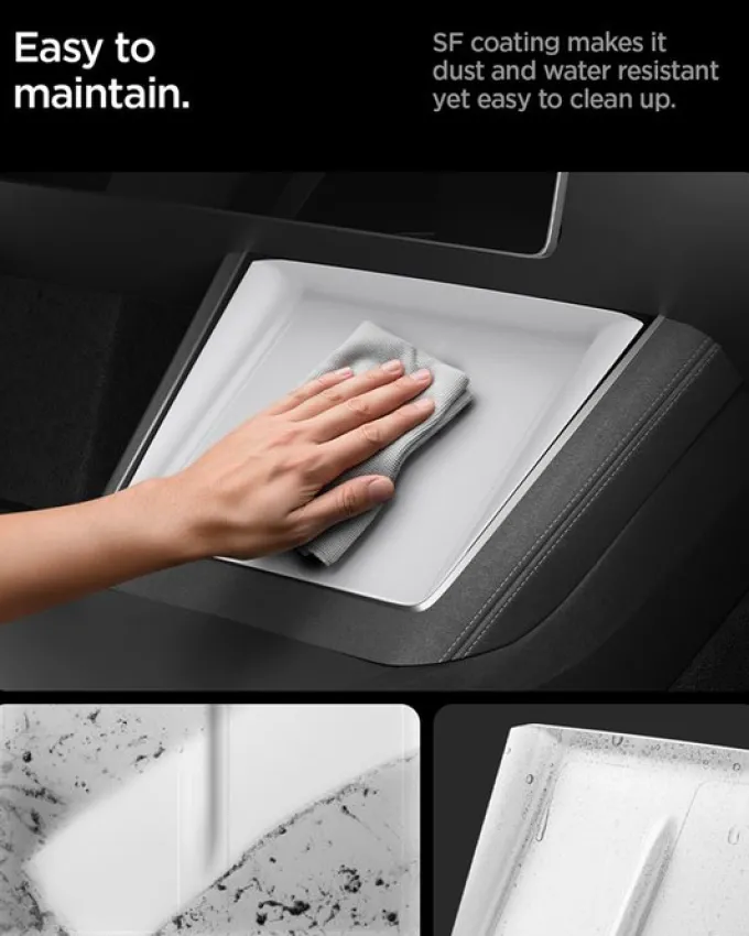 OSŁONA SPIGEN TESLA MODEL Y 2025 WIRELESS CHARGING PAD COVER WHITE
