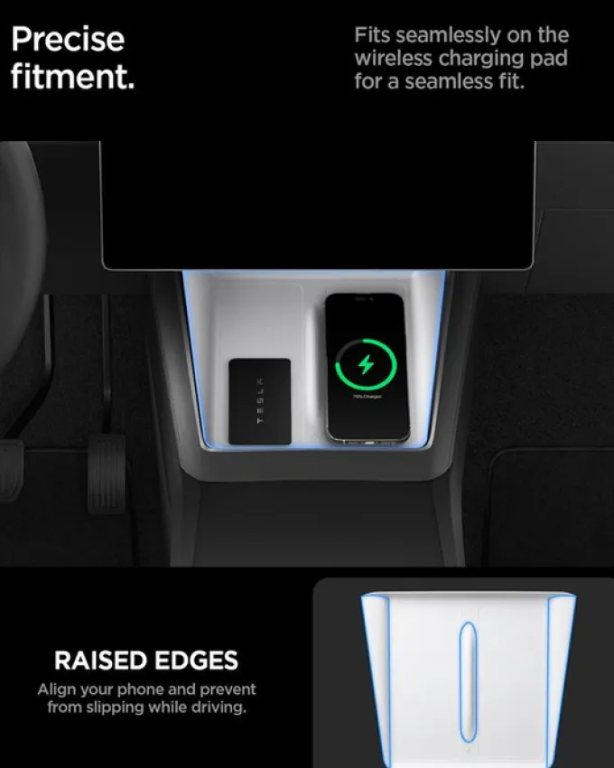 OSŁONA SPIGEN TESLA MODEL Y 2025 WIRELESS CHARGING PAD COVER WHITE