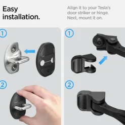 OSŁONA ZAMKA DRZWI SPIGEN TESLA MODEL Y 3 DOOR LOCK COVER BLACK