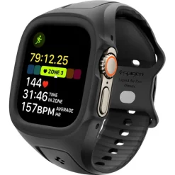 PASEK I ETUI SPIGEN LIQUID AIR 'PRO' APPLE WATCH ULTRA 1 / 2 / 3 (49 MM) CZARNY