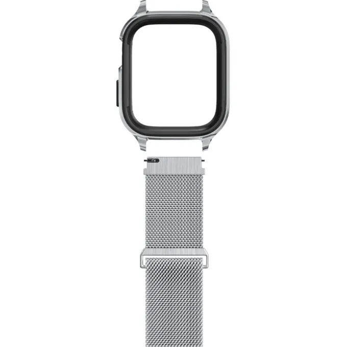 Pasek i Etui Spigen Metal Fit Pro Apple Watch 9 8 7 6 5 4 SE 2022 44 / 45 mm Srebny