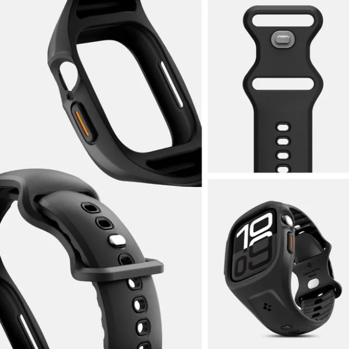 PASEK SPIGEN APPLE WATCH 10 (46 MM) LIQUID AIR PRO MATOWY CZARNY