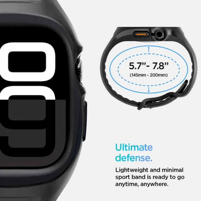 PASEK SPIGEN APPLE WATCH 10 (46 MM) LIQUID AIR PRO MATOWY CZARNY