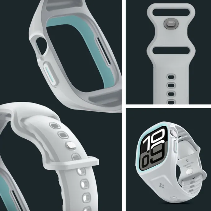 PASEK SPIGEN APPLE WATCH 10 (46 MM) LIQUID AIR PRO SZARE