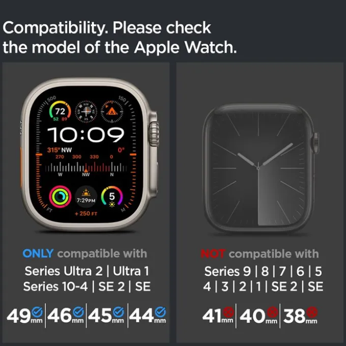 PASEK SPIGEN APPLE WATCH 49MM 46MM 45MM 44MM CLASSIC FIT BAND BLACK