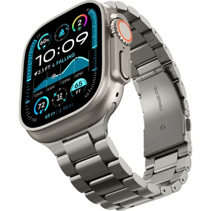 PASEK SPIGEN APPLE WATCH 49MM/46MM/45MM/44MM MODERN FIT TITANIUM, NATURAL TITANIUM