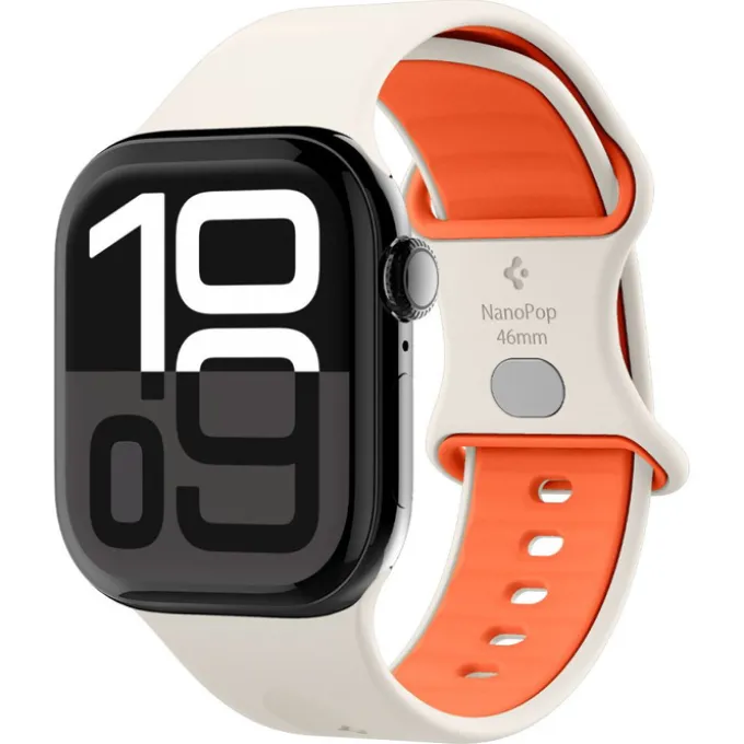 PASEK SPIGEN APPLE WATCH 6 / 7 / 8 / 9 / 10 / SE / ULTRA 1 / 2 (44 / 45 / 46 / 49 MM) NANO POP ORANGE BEIGE