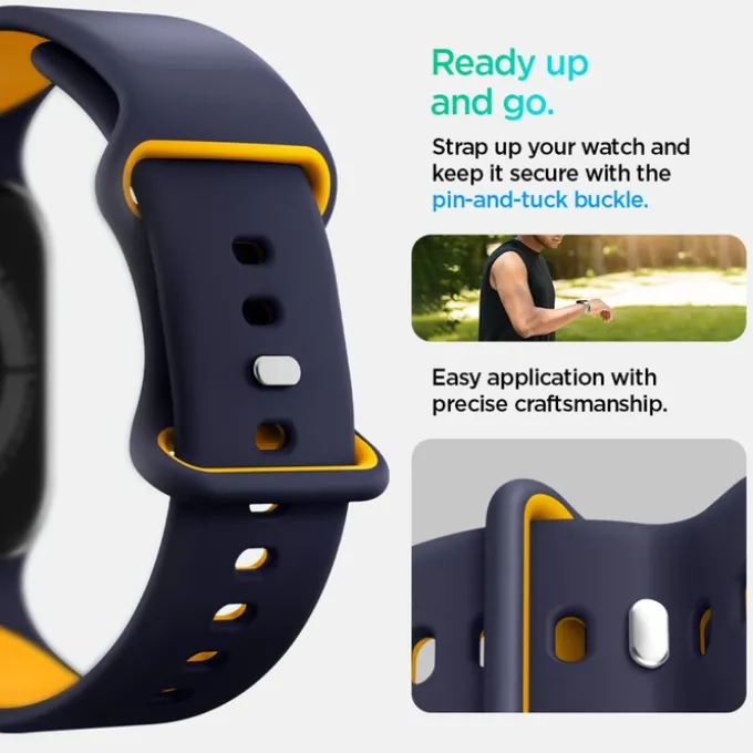 PASEK SPIGEN APPLE WATCH 6 / 7 / 8 / 9 / 10 / SE / ULTRA 1 / 2 (44 / 45 / 46 / 49 MM) NANO POP BLUEBERRY GRANATOWY