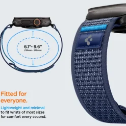 PASEK SPIGEN APPLE WATCH 8 / 9 / 10 / 11 / SE / ULTRA (44 / 45 / 46 / 49 MM) ACTIVE ATHLEX AIR 2 NAVY BLUE