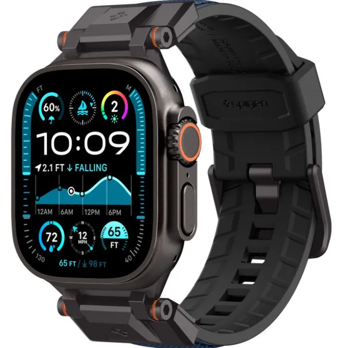 PASEK SPIGEN APPLE WATCH 6 / 7 / 8 / 9 / 10 / SE / ULTRA 1 / 2 (44 / 45 / 46 / 49 MM) DURAPRO ARMOR GRANATOWY