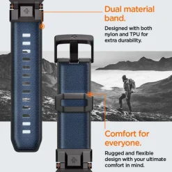 PASEK SPIGEN APPLE WATCH 6 / 7 / 8 / 9 / 10 / SE / ULTRA 1 / 2 (44 / 45 / 46 / 49 MM) DURAPRO ARMOR GRANATOWY