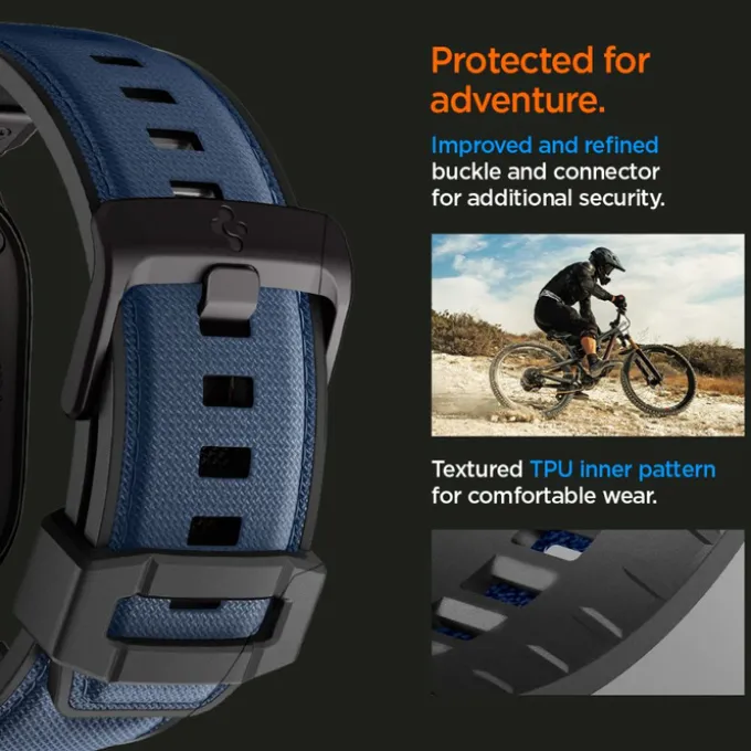 PASEK SPIGEN APPLE WATCH 6 / 7 / 8 / 9 / 10 / SE / ULTRA 1 / 2 (44 / 45 / 46 / 49 MM) DURAPRO ARMOR GRANATOWY