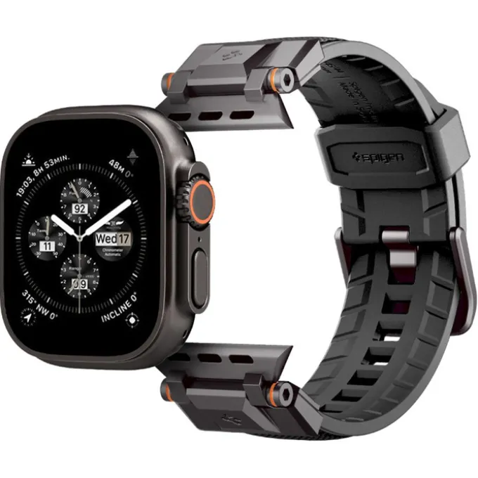 PASEK SPIGEN APPLE WATCH 6 / 7 / 8 / 9 / 10 / SE / ULTRA 1 / 2 (44 / 45 / 46 / 49 MM) DURAPRO ARMOR CZARNY
