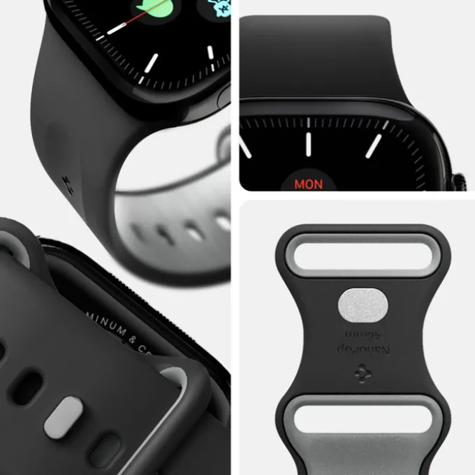 PASEK SPIGEN APPLE WATCH 6 / 7 / 8 / 9 / 10 / SE / ULTRA 1 / 2 (44 / 45 / 46 / 49 MM) NANO POP BLACK SESAME